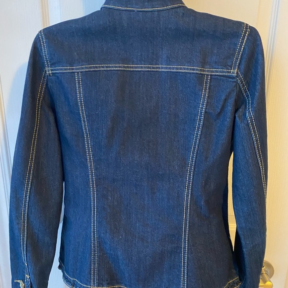 Rare Baccini Military Jean Jacket with stunning Details! - Picture 6 of 14